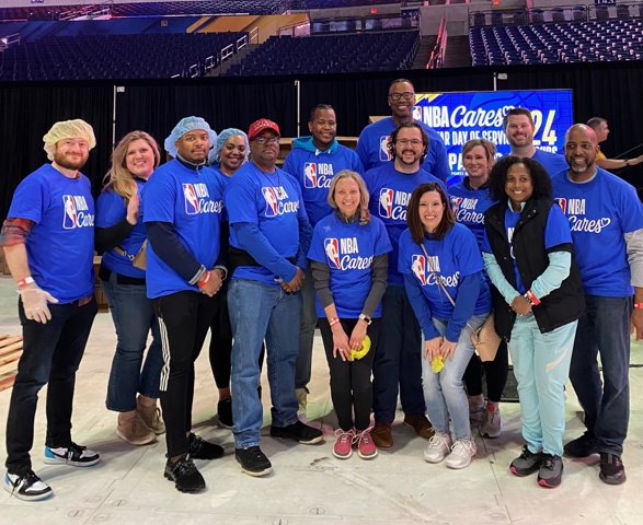 Employees Volunteering at NBA Cares Event