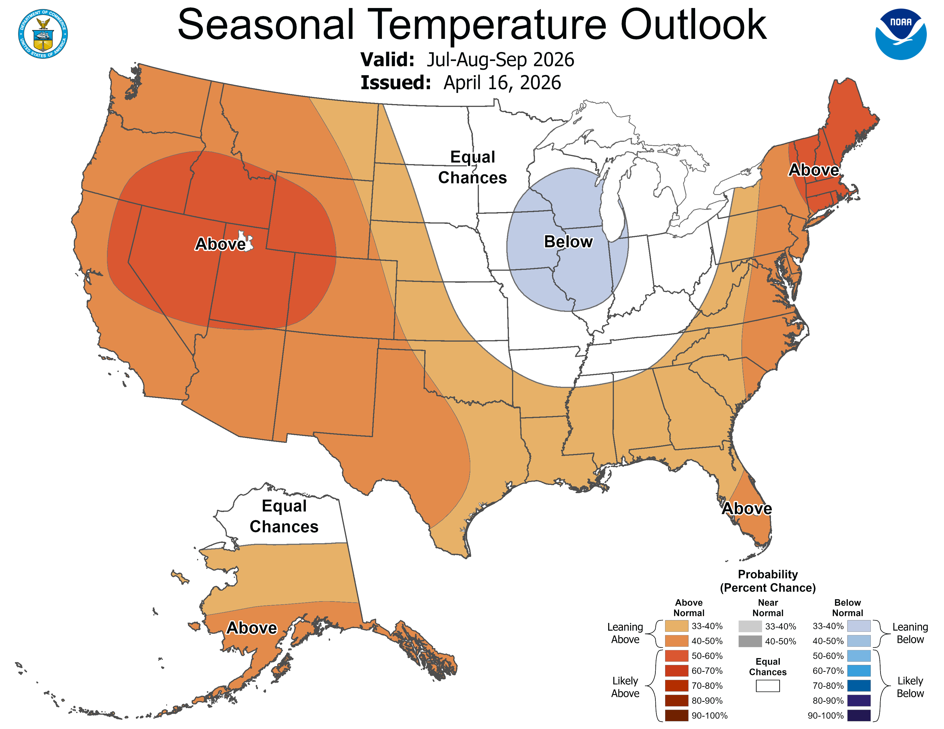 NOAA Summer Forecast Map